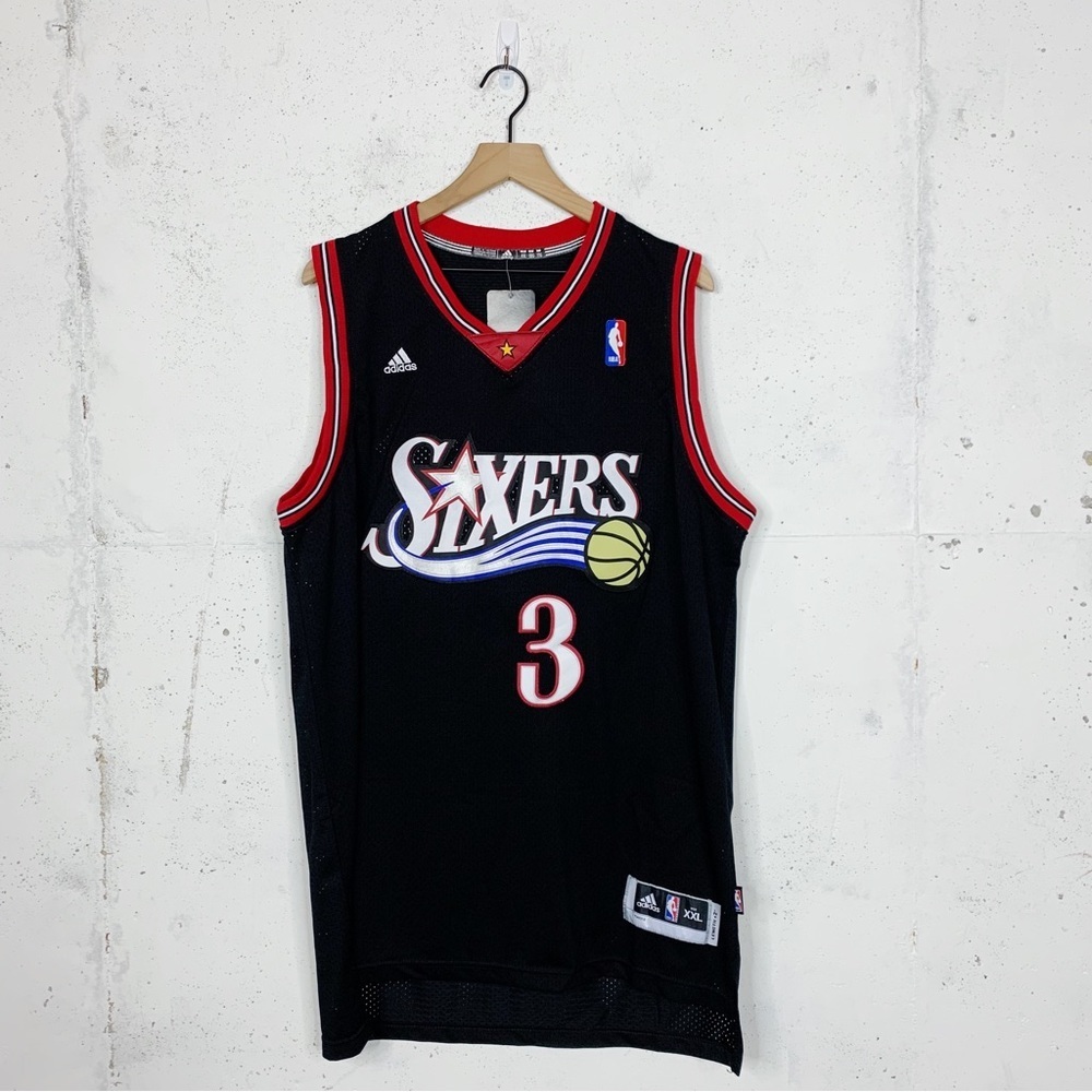 Adidas Allen Iverson Sixers Vintage Philadelphia 76ers Revolution 30s Jersey